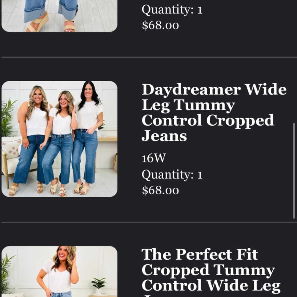 Wide Leg Cropped Jeans